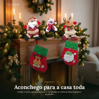 Kit 12 Enfeites de Natal para Árvore