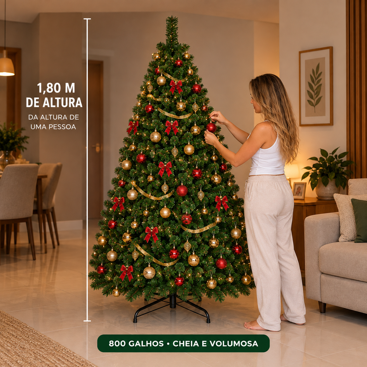 Árvore de Natal - Pinheiro Verde Cheia
