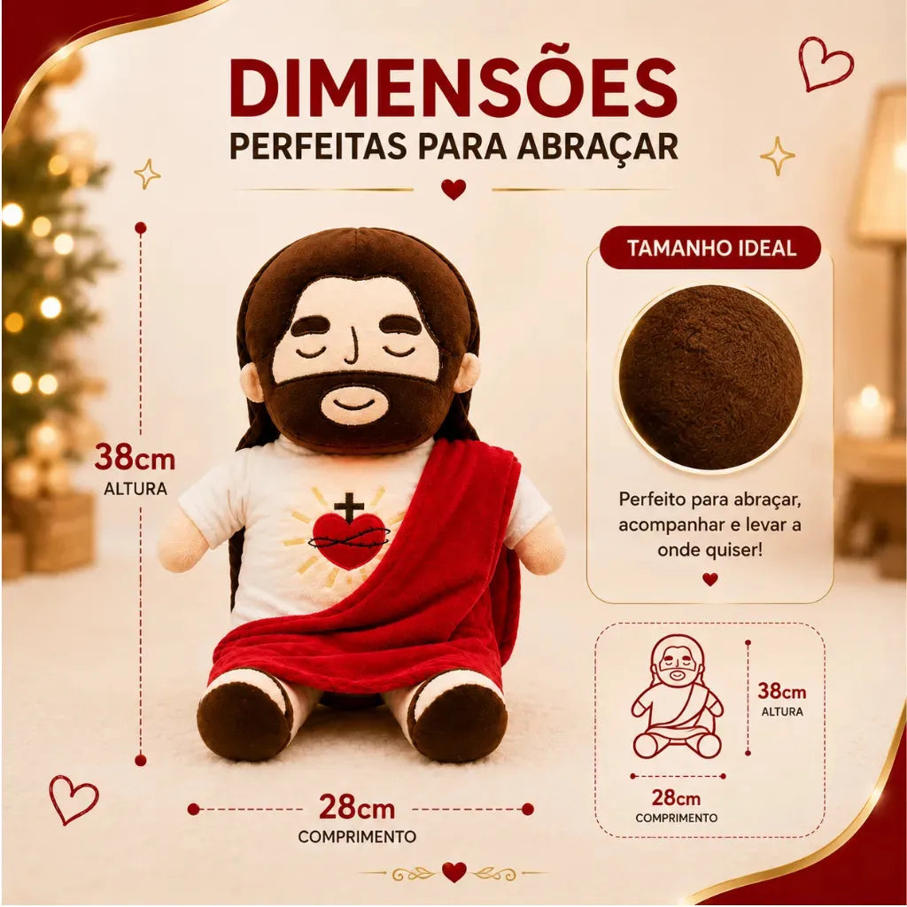 Boneco Pelúcia Jesus Que Respira
