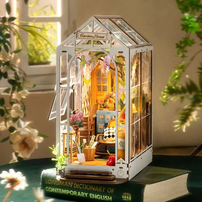 Jardim de Inverno — Kit Book Nook 3D com LED