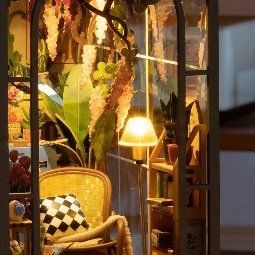 Jardim de Inverno — Kit Book Nook 3D com LED
