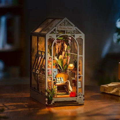 Jardim de Inverno — Kit Book Nook 3D com LED