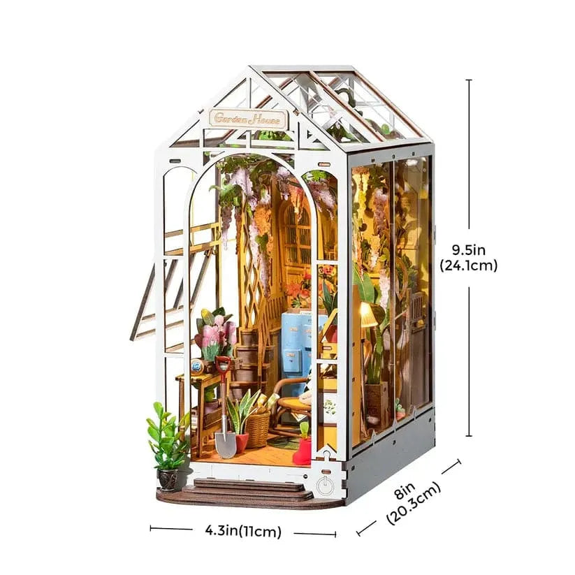 Jardim de Inverno — Kit Book Nook 3D com LED