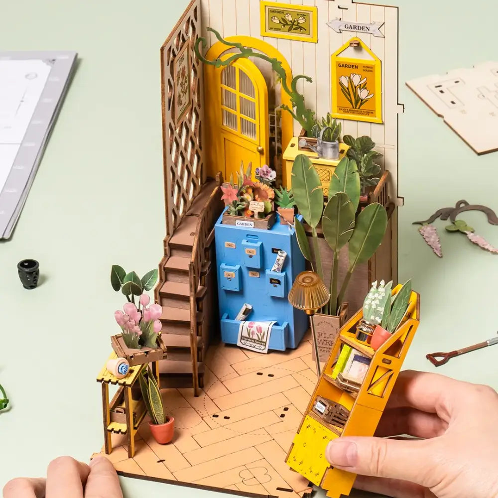 Jardim de Inverno — Kit Book Nook 3D com LED