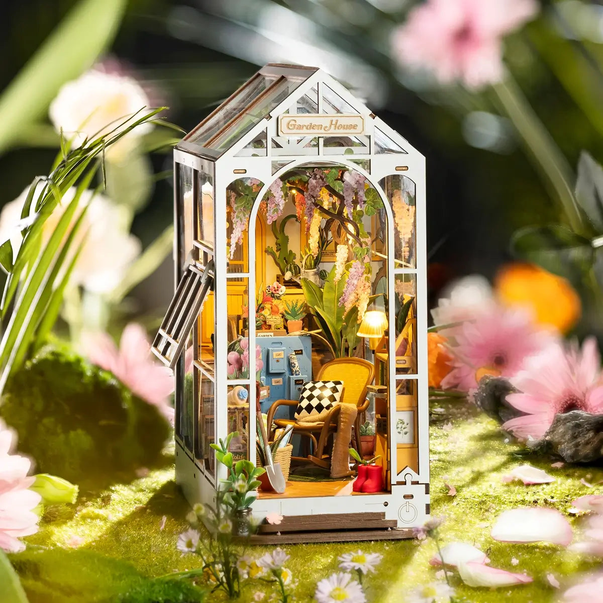 Jardim de Inverno — Kit Book Nook 3D com LED