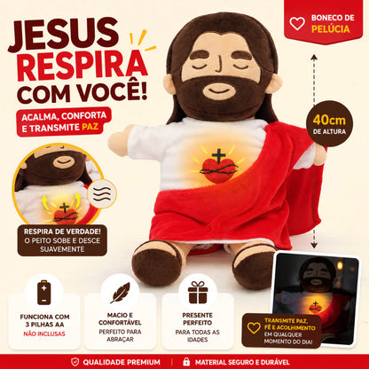 Boneco Pelúcia Jesus Que Respira